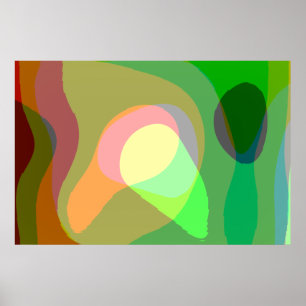 Groovy Retro Abstract Art 710 Poster