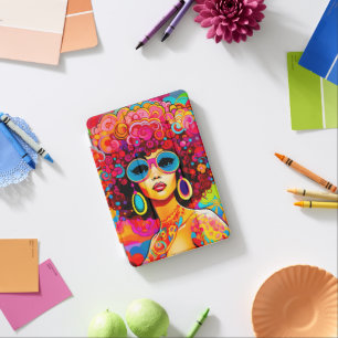 Groovy Retro Afro Chic Pop Art iPad Mini Cover