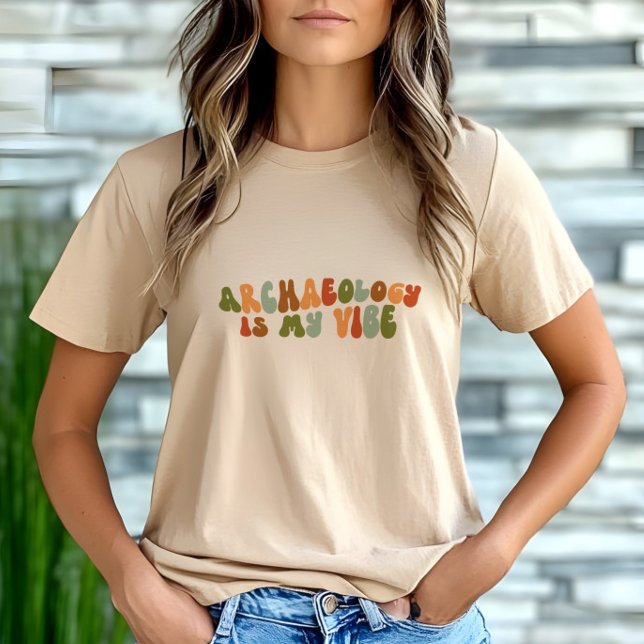 Groovy Retro Archaeology Is My Vibe, Archaeologist Tri-Blend Shirt (Creator Uploaded)