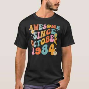 Groovy Retro Awesome Since 1984 38 Years Old 38th  T-Shirt