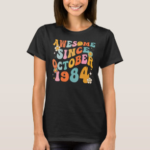 Groovy Retro Awesome Since 1984 38 Years Old 38th T-Shirt