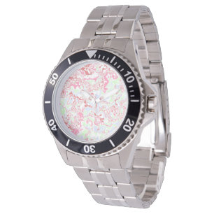 Groovy Retro Boho Eclectic Funky Colorful Marble   Watch