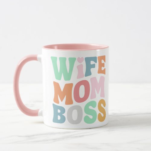 Groovy Retro Boss Lady Mom Mug