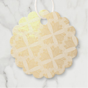 Groovy Retro Botanical Pattern Artwork Foil Favor Tags