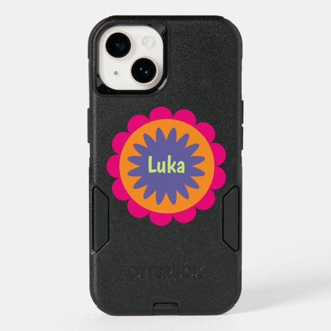 Groovy Retro Botanical Pattern Artwork Otterbox iPhone Case (Back)