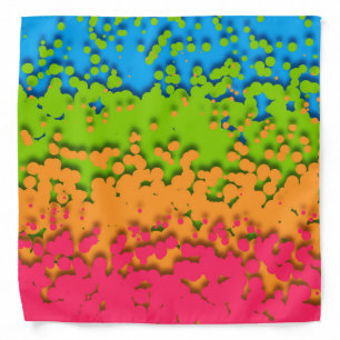 Groovy Retro Bubbly Trippy Funky Panromantic Pride Bandana