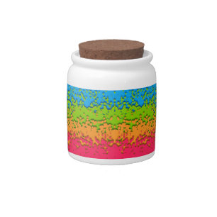 Groovy Retro Bubbly Trippy Funky Panromantic Pride Candy Jar