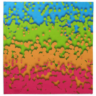 Groovy Retro Bubbly Trippy Funky Panromantic Pride Cloth Napkin
