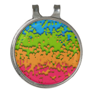Groovy Retro Bubbly Trippy Funky Panromantic Pride Golf Hat Clip