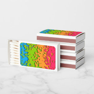 Groovy Retro Bubbly Trippy Funky Panromantic Pride Matchboxes