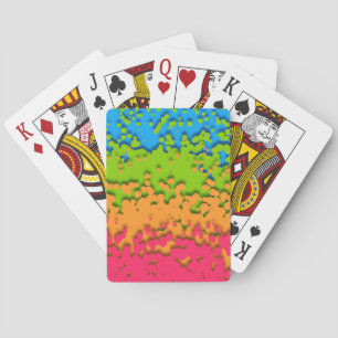 Groovy Retro Bubbly Trippy Funky Panromantic Pride Poker Cards
