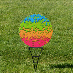 Groovy Retro Bubbly Trippy Funky Panromantic Pride Sign