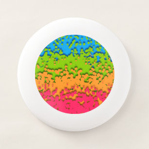 Groovy Retro Bubbly Trippy Funky Panromantic Pride Wham-O Frisbee