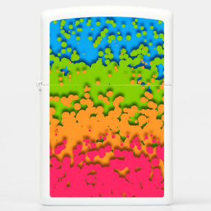 Groovy Retro Bubbly Trippy Funky Panromantic Pride Zippo Lighter