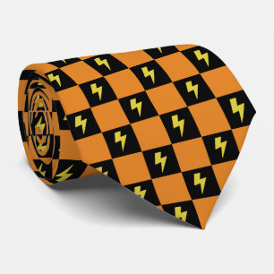 Groovy Retro Checkerboard, Y2K 90s Neck Tie