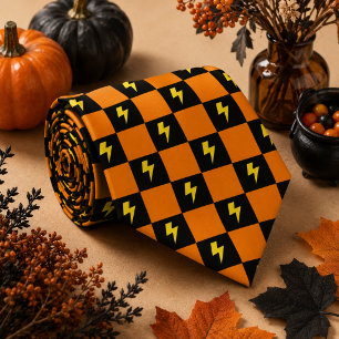 Groovy Retro Checkerboard, Y2K 90s  Neck Tie