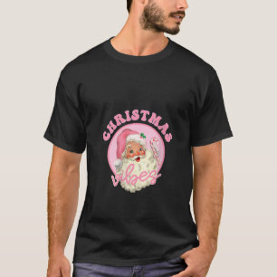 Groovy Retro Christmas Vibes Santa Claus Xmas Holi T-Shirt