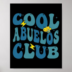 Groovy Retro Cool Abuelos Club Fathers Day New Gra Poster