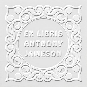 Groovy Retro Custom Ex Libris Library Book Embosser