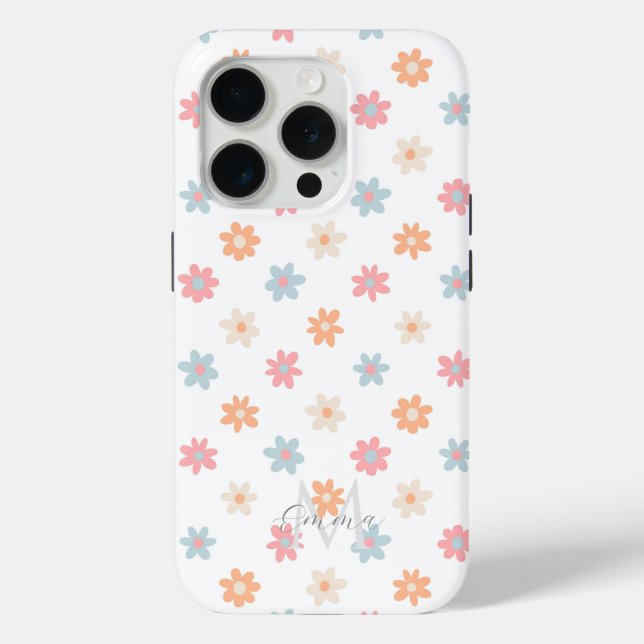 Groovy Retro Daisy Flowers Boho Floral Case-Mate iPhone Case (Back)