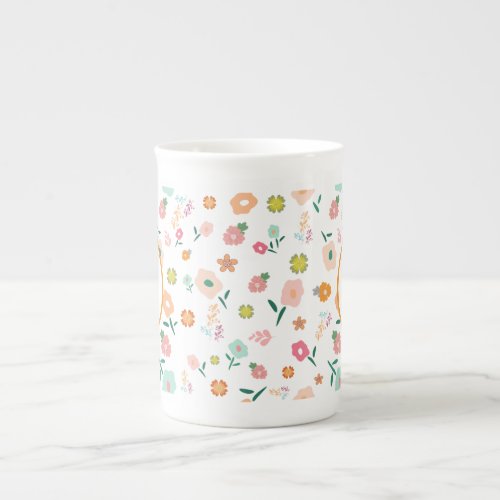 Groovy Retro Daisy Flowers Pattern Boho Floral Bone China Mug