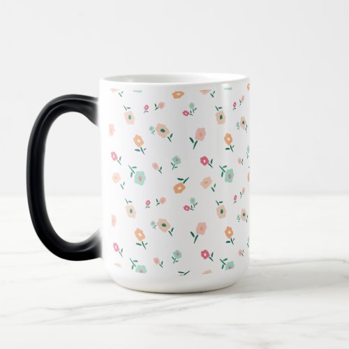 Groovy Retro Daisy Flowers Pattern Boho Floral Magic Mug