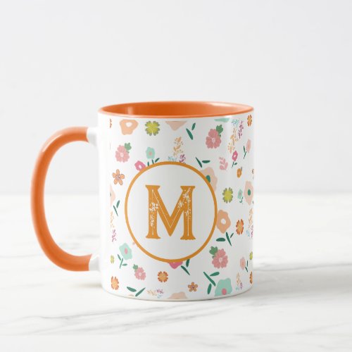 Groovy Retro Daisy Flowers Pattern Boho Floral Mug