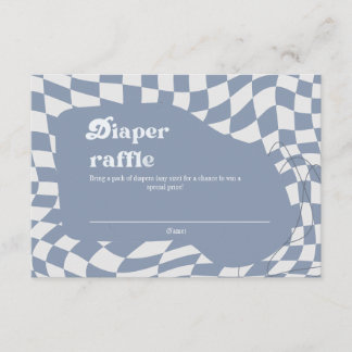 Groovy Retro Diaper Raffle Baby Shower  Enclosure Card
