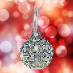 Groovy Retro Disco Ball Pet ID Tag<br><div class="desc">Let your pet shine and stand out with this Retro Disco Ball Pet ID Tag from Brand New Retro Art. The stylish black-and-white design channels nostalgic disco vibes, adding personality to your pet's look while keeping them safe. Perfect for pet owners who want fun, unique accessories, this tag ensures your...</div>