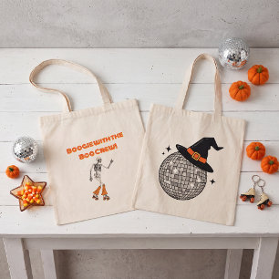Groovy Retro Disco Halloween Boo Crew Canvas Tote  Bag