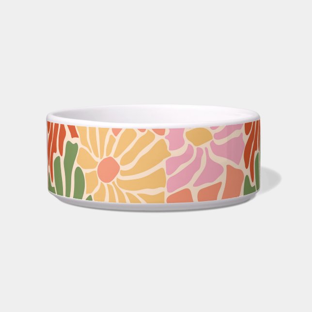 Groovy Retro Floral  Bowl (Front)