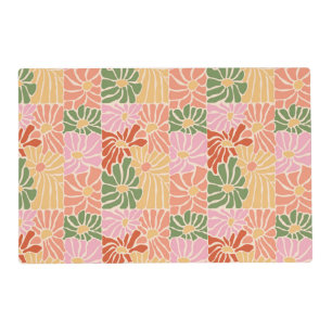 Groovy Retro Floral Placemat