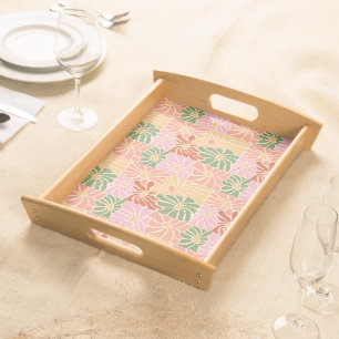 Groovy Retro Floral Serving Tray