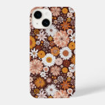 Groovy Retro Flower Garden Pattern iPhone 14 Case