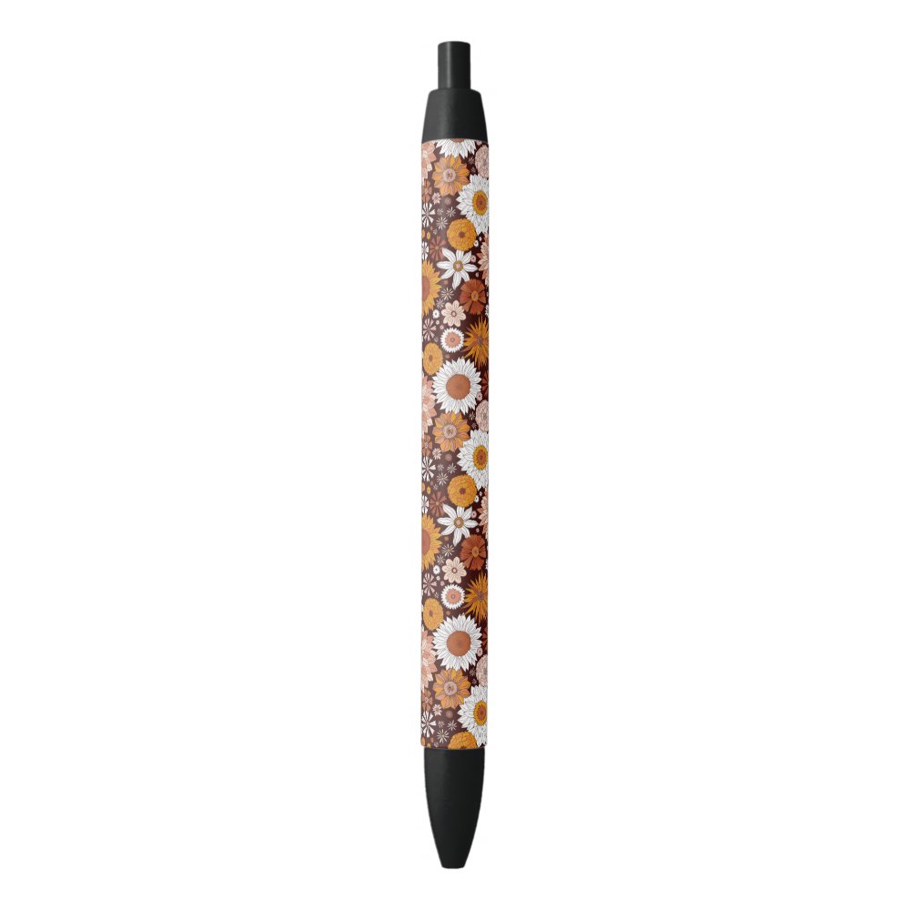 Disover Groovy Retro Flower Garden Pattern Pen
