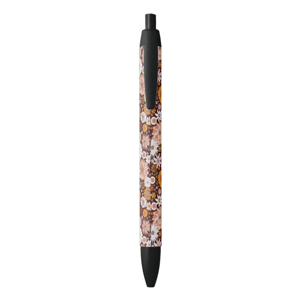 Disover Groovy Retro Flower Garden Pattern Pen