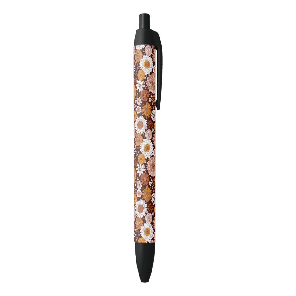 Disover Groovy Retro Flower Garden Pattern Pen