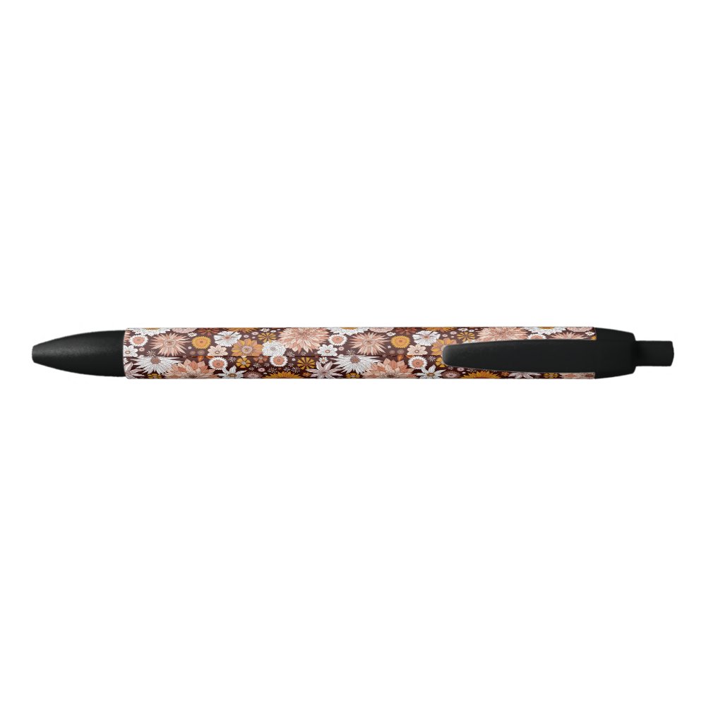 Disover Groovy Retro Flower Garden Pattern Pen