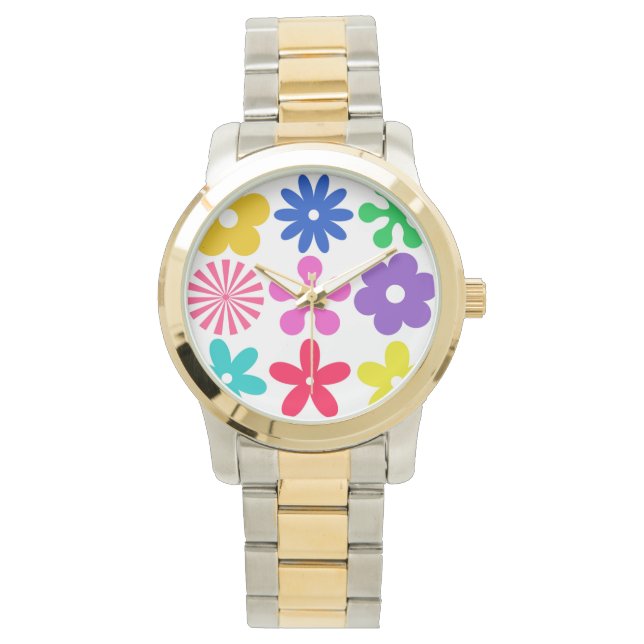 GROOVY RETRO FLOWERS WATCH (Front)