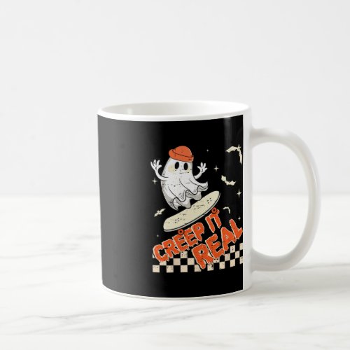 Groovy Retro Ghost Halloween Creep It Real Boys Sk Coffee Mug