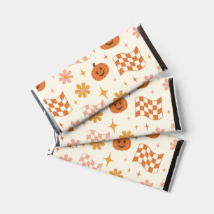 Groovy Retro Halloween Checkerboard Candy Bar Wrap