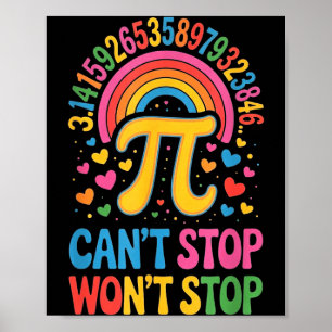 Groovy Retro Happy Pi Day Graphic Math Teacher Sci Poster