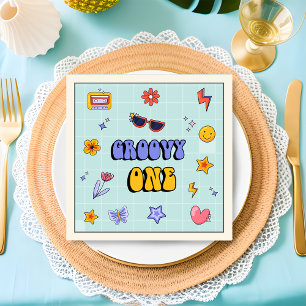 Groovy Retro Hippie Birthday Party Napkins