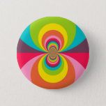 Groovy Retro Hippie Vintage Rainbow Kaleidoscope Pinback Button at Zazzle