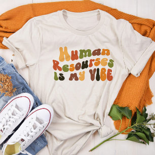 Groovy Retro Human Resources Is My Vibe, HR Tri-Blend Shirt