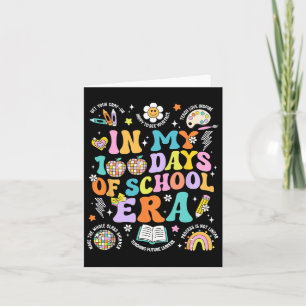 Groovy Retro In My 100 Days Of School Era 100 Days Card