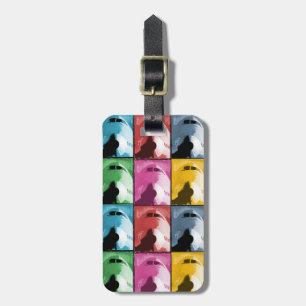 Groovy Retro Jumbo Airliner Luggage Tag