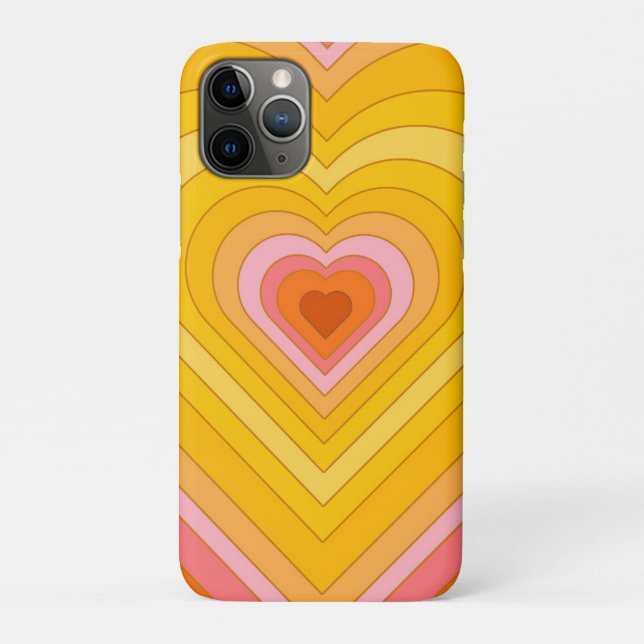 Groovy Retro Layered Heart    Case-Mate iPhone Case (Back)