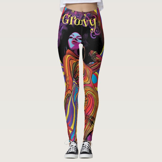 Groovy Retro Leggings (Front)