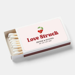 Groovy Retro “Love Struck” Wedding Favor  Matchboxes